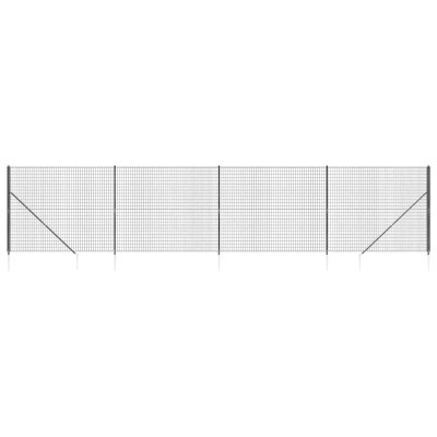 Gard plasa de sarma cu tarusi de fixare, antracit, 2,2x10 m foto