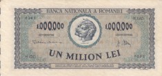 ROMANIA 1.000.000 lei 1947 XF!!! foto