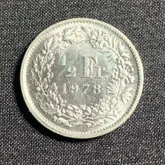 Moneda 1/2 franci 1978 Elvetia