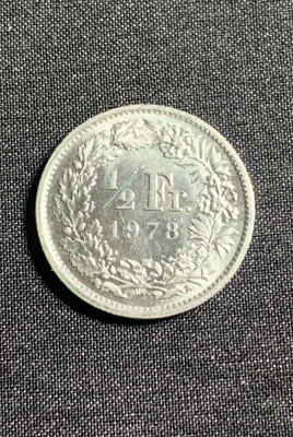 Moneda 1/2 franci 1978 Elvetia foto