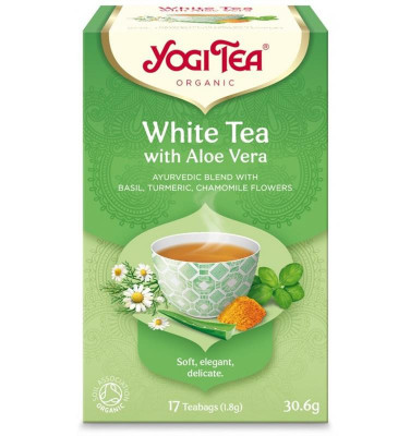 Ceai Bio Alb cu Aloe Vera Yogi Tea 30,6gr foto