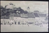 Carte Postala, Sighisoara, vedere spre piata, 1919