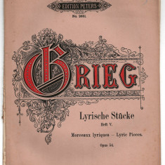 Partitura muzicala Grieg - Lyrische Stucke Heft V op. 54