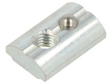 Piuliță oțel zinc M6 pentru profile 10mm