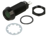 Lampă de control LED verde 12VDC &Oslash;12,7mm IP67