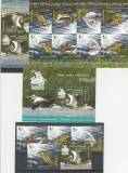 ROMANIA, 2012 LP 1945, PASARI ACVATICE SERIE TETE-BECHE,BLOC + SERIE,MNH., Fauna, Nestampilat