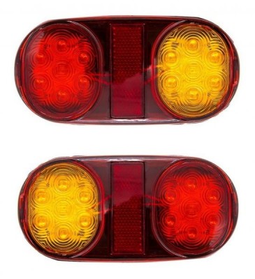 2 x Led lumini spate pentru camion remorca caravana E11 12v foto