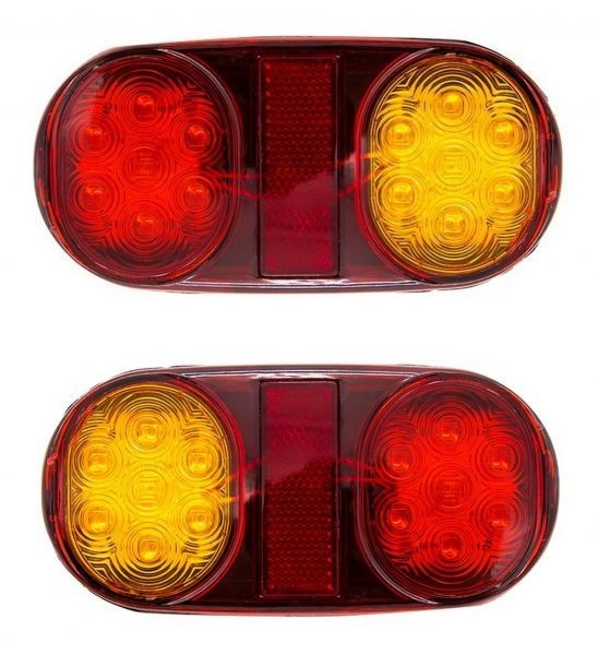 2 x Led lumini spate pentru camion remorca caravana E11 12v