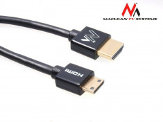 Cablu MACLEAN MCTV-710 0.5m HDMI - miniHDMI Slim v1.4 foto