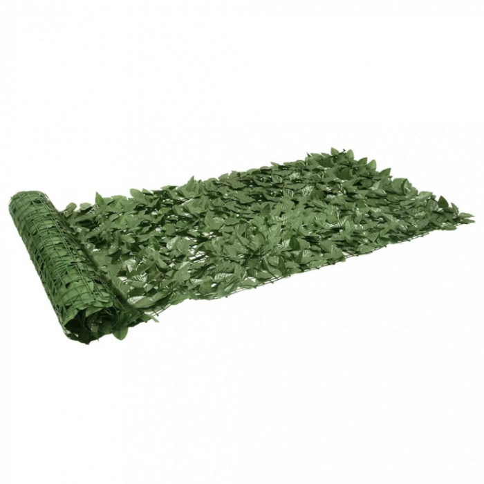 vidaXL Paravan de balcon, frunze verde &icirc;nchis, 200x100 cm 367841
