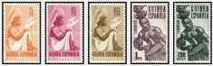 Guinea Spaniola 1953 - Indigeni, serie neuzata foto