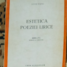 Liviu Rusu - Estetica poeziei lirice