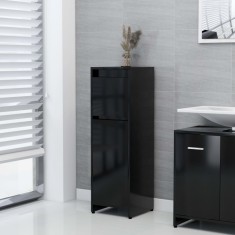 vidaXL Dulap de baie, negru, 30x30x95 cm, lemn prelucrat