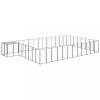 VidaXL Padoc pentru c&acirc;ini, negru, 30,25 m&sup2;, oțel