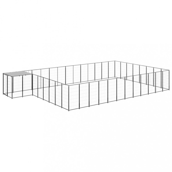 Padoc pentru c&acirc;ini, negru, 30,25 m&sup2;, oțel