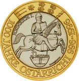 Moneda 50 schilling 1996 - comemorativa - bimetal - UNC, Europa, Cupru-Nichel