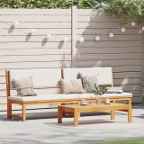 VidaXL Șezlong 1-persoană Maro 200 x 57 x 75cm Lemn masiv de acacia