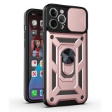 Husa pentru iphone 11 pro max, camshield protectie camera, inel magnetic, slide si snap, rose gold