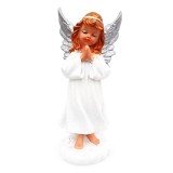 Cumpara ieftin Statueta decorativa in forma de inger care se roaga, Alb, 26 cm, 1864G-1