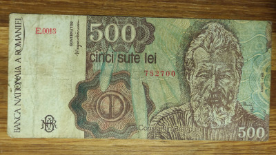 Romania - bancnota de colectie - 500 lei 1991 - circulata - Constantin Brancusi foto