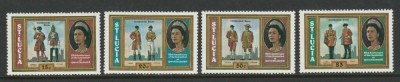 Saint Lucia 1978 - Coronation, 25th anniv. serie neuzata foto