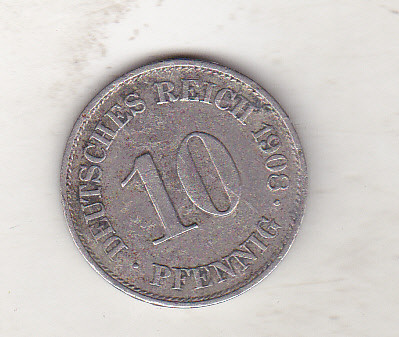 bnk mnd Germania 10 pfennig 1908 A foto