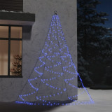 Cumpara ieftin Brad de perete c&acirc;rlig metalic albastru 260 LED 3 m int/exterior