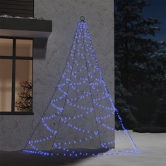 Brad de perete c&amp;acirc;rlig metalic albastru 260 LED 3 m int/exterior foto