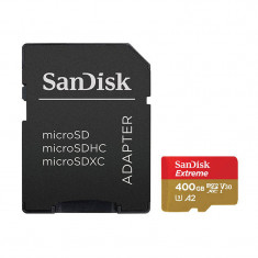 Card Sandisk Extreme R190/W130 microSDXC 400GB UHS-I U3 A2 Clasa 10 cu adaptor SD foto