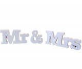 Decoratiune mesaj masa prezidu, Mr. and Mrs, alb