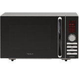 Cuptor cu microunde Tesla MW2390MB, 23 litri, 800W, Grill, Dezghețare, Control digital, 5 trepte de putere, Argintiu/Negru