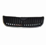 Grila radiator Skoda Superb (3T), 06.2008-06.2013, 3T0853668A, 692605, negru , cu ornament cromat, Rapid