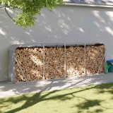 vidaXL Suport pentru lemne gri deschis 300x45x100 cm oțel galvanizat 364556