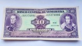 G504-I-Bancnota 10 Bolivars Venezuela 1990 circulata stare foarte buna.