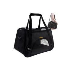 Geanta transport caine/pisica PURLOV 20940, culoare neagra, 30 x 25 x 50 cm
