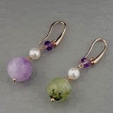 Cumpara ieftin Cercei Emotion din jad, perle și cuarț