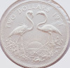 39 Bahamas 2 Dollars 1974 flamingos (Phoenicopterus ruber) km 23 argint, America Centrala si de Sud