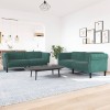 VidaXL Set canapele, 2 piese, verde &icirc;nchis, catifea 3209221