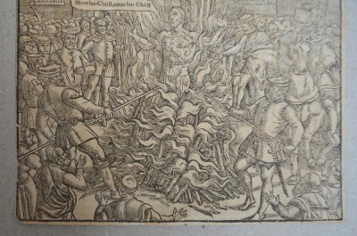 &amp;quot;Martiriul lui John Lambert&amp;quot; xilogravura 1563 foto
