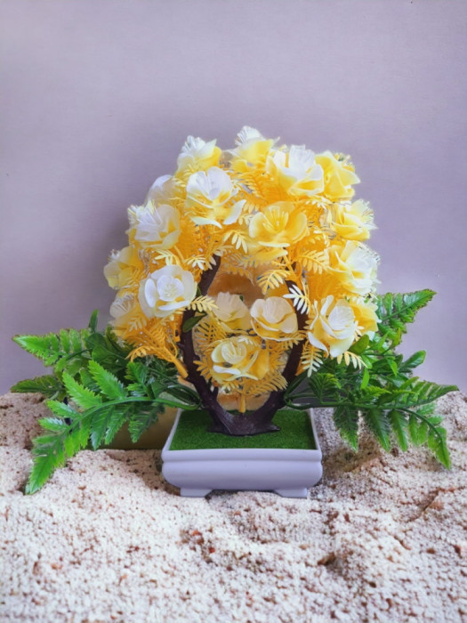 Copăcel artificial floral galben