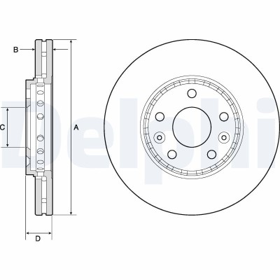 DELPHI BG4815C Disc frana foto