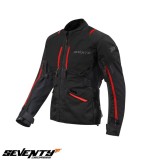 Cumpara ieftin Geaca (jacheta) barbati pentru scuter - motocicleta ADV/Touring Seventy all season/iarna model SD-JT67 Tanami culoare: negru/rosu Negru/rosu 3XL