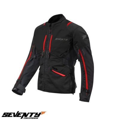 Geaca (jacheta) barbati pentru scuter - motocicleta ADV/Touring Seventy all season/iarna model SD-JT67 Tanami culoare: negru/rosu Negru/rosu L foto