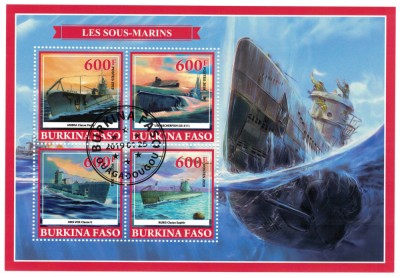 BURKINA FASO 2019 - Submarine /set complet - colita + bloc foto