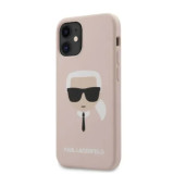 Husa Cover Karl Lagerfeld Silicone Head pentru iPhone 12 Mini Light Pink