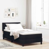 Cumpara ieftin Pat boxspring cu saltea cu saltea Negru 100 x 200 cm