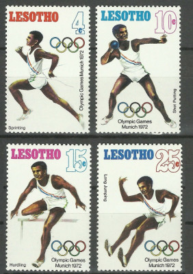 Lesotho 1972 - Jocurile Olimpice, sport, serie neuzata foto