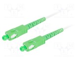 Patch cord fibră optică LANBERG SC/APC 30m LSZH alb monomod