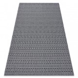 Covor CASA ECO SISAL Boho Ochi 22075 negru / gri, covor reciclat, 133x190 cm, Dreptunghi