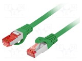 Patch cord RJ45 LANBERG S/FTP Cat 6 LSZH 0,5m verde